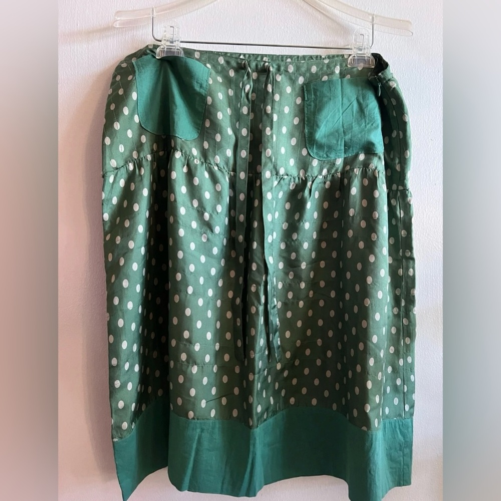 American Eagle Green Polka Dot Skirt (PRE-LOVED) Size 14🩷